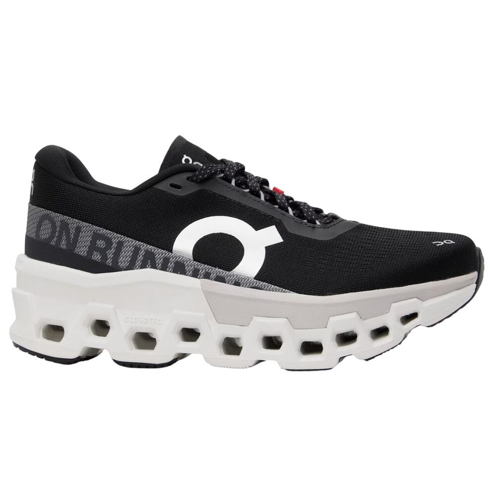 ON Women's Cloudmonster 2 Sneakers in Black/Frost, Size 6.5